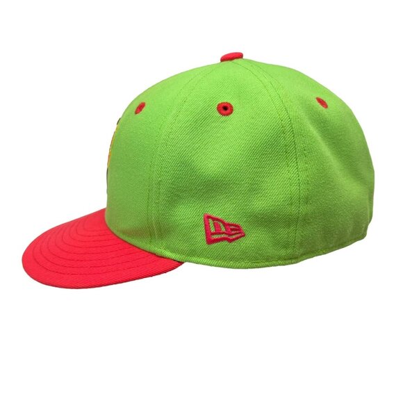 Lake Erie Captains Picantes de Lake County MiLB New Era 7 1/2 Hat Cap Neon Green - Picture 4 of 11